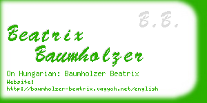 beatrix baumholzer business card